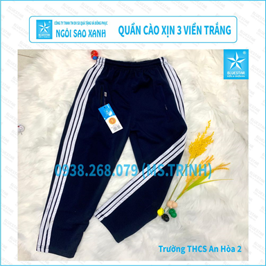 QUẦN CÀO 3 VIỀN TRẮNG - THCS AN HÒA 2